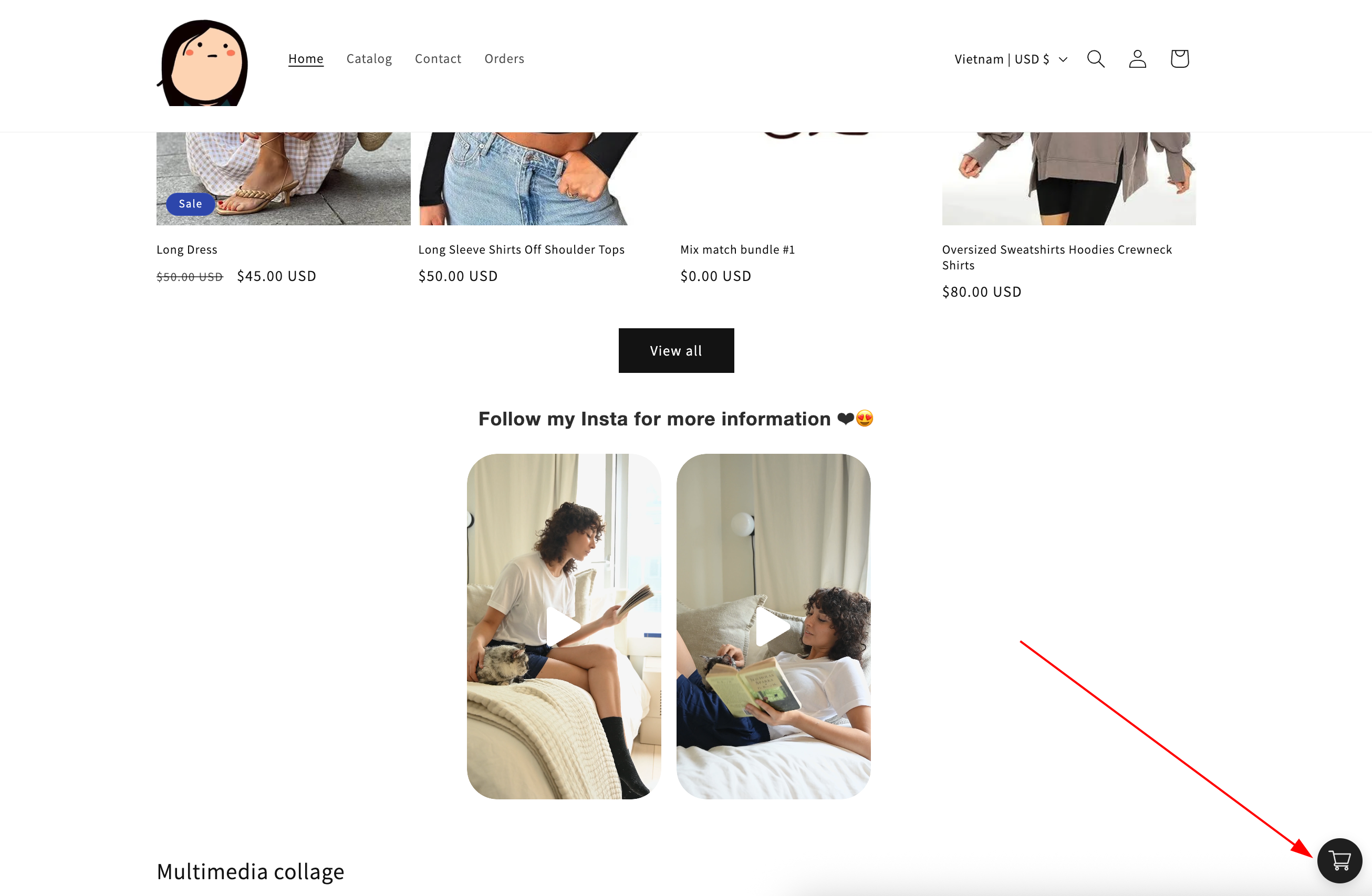 Sticky cart settings and preview